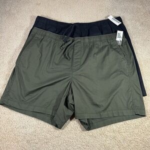 Lot Of 2 DSG Shorts Men's 2XL Green Black Lightweight Shorts Relaxed Fit NWT